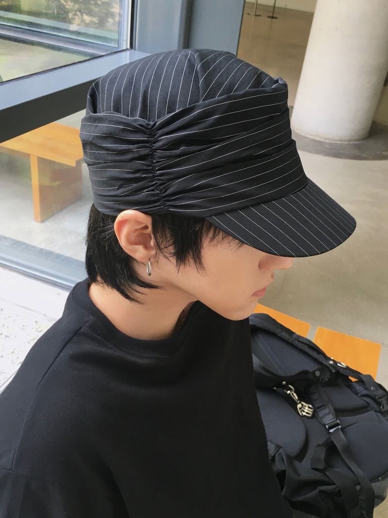 DISCERNMENT（ディサーンメント）の「Rodi Pinstripe Shirred Cap（Hats）」