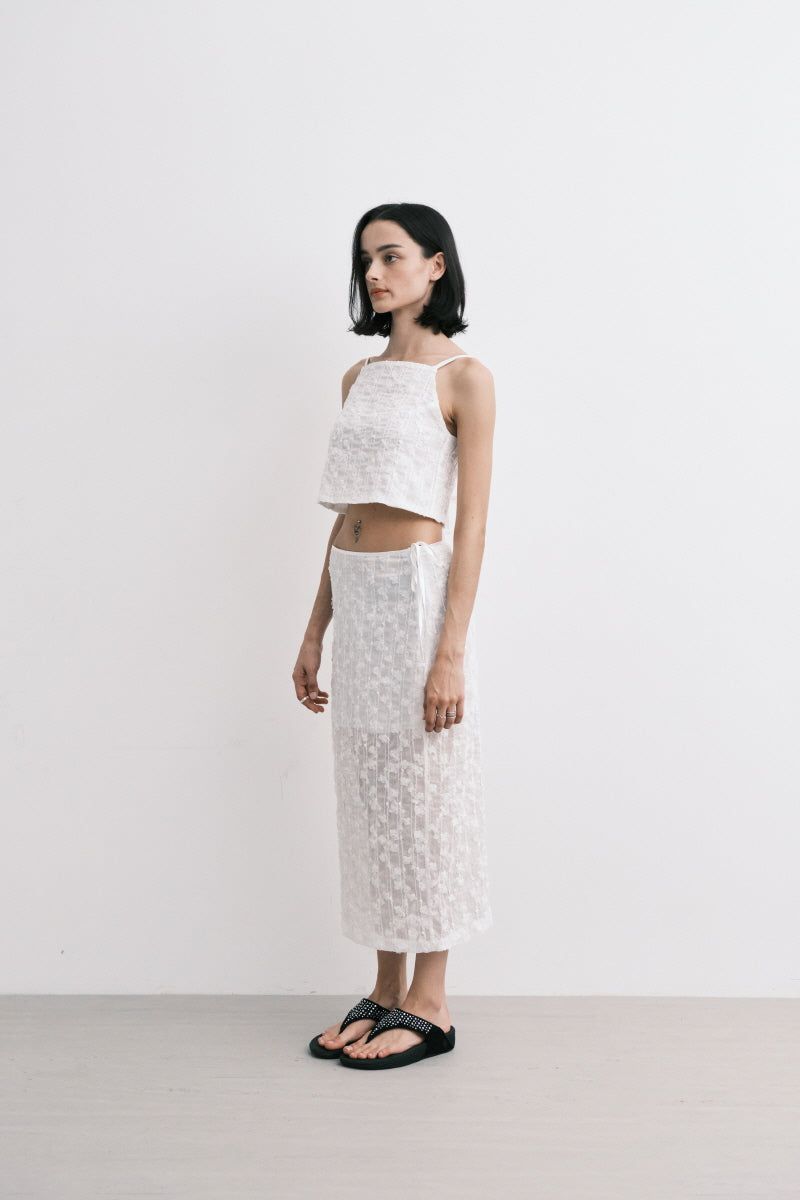 rose skirt (white)