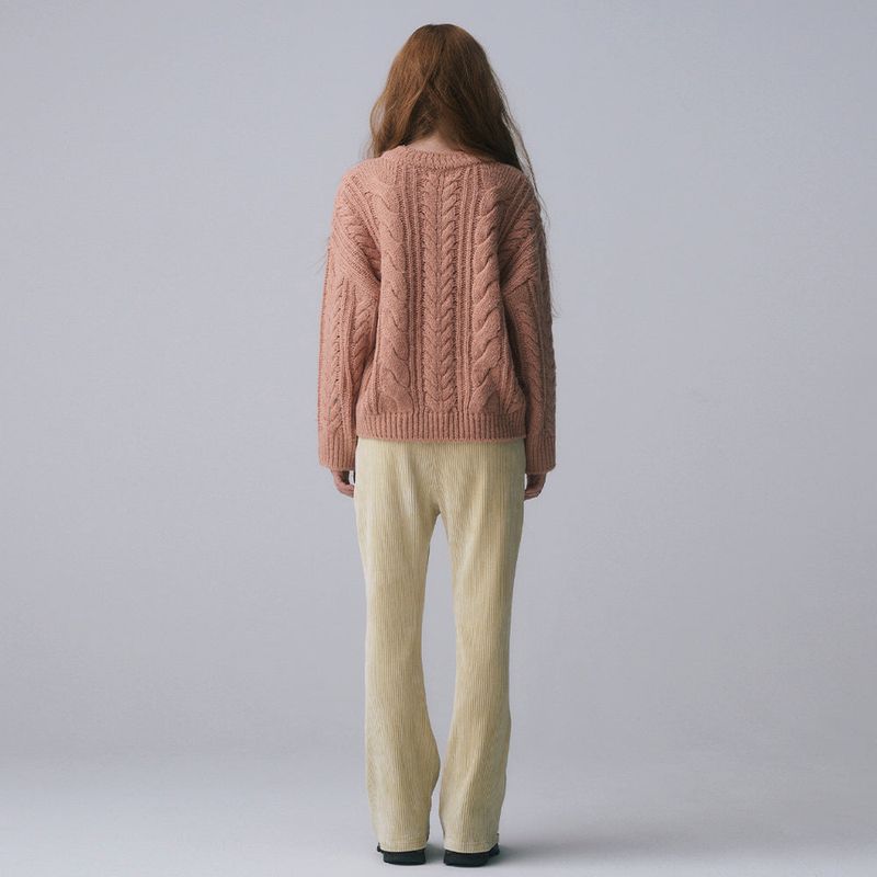 CORDUROY BANDING PANTS, YELLOW