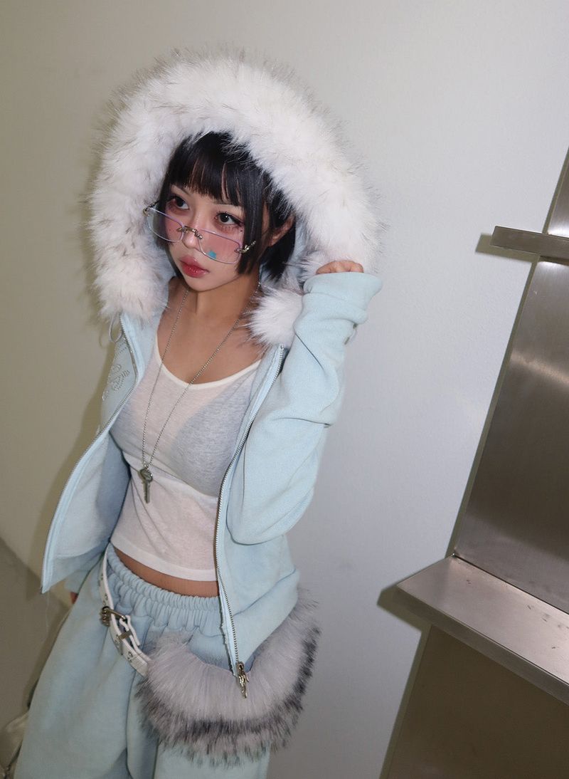 Cubic Purifying Hooded Zip-Up Jacket