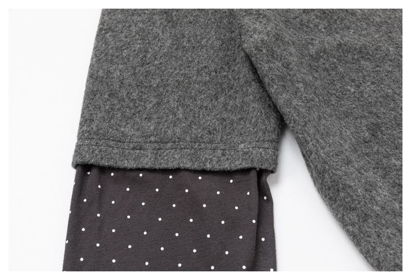 Grunge Layered Polka Dot Sweatshirt