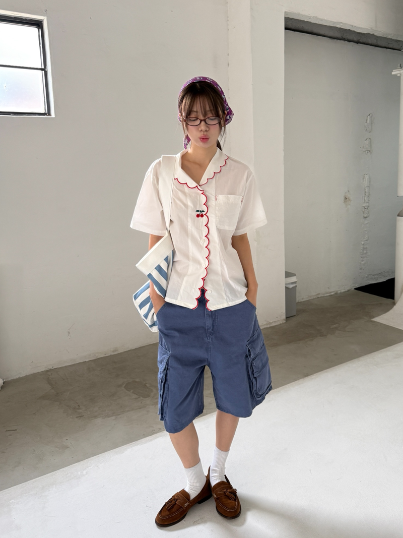 color dyeing bermuda pants