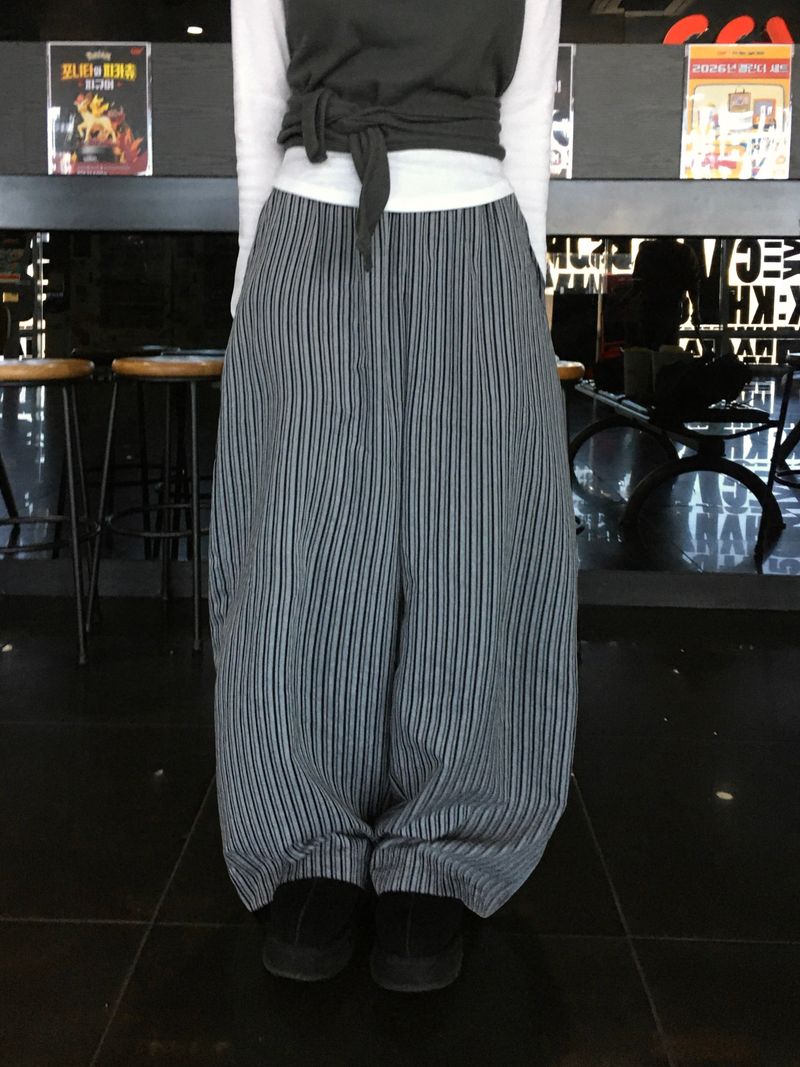 Sand Stripe Easy Banding Pants (3c)