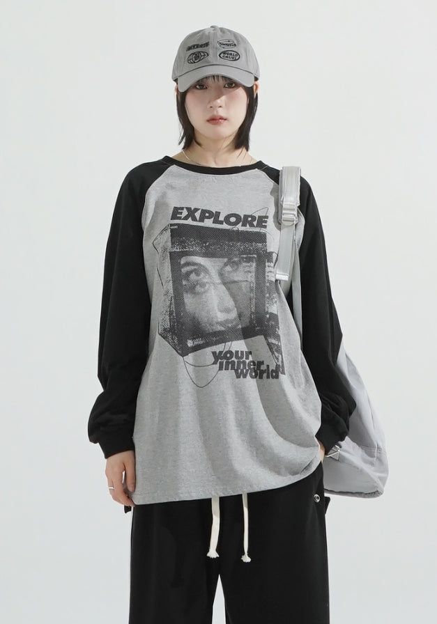 Explore raglan long sleeve t-shirt