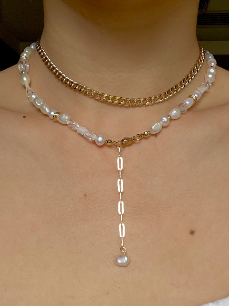 Vazzle(ヴァズル)の「【MADE】2 Way Shell Stars& Freshwater Pearl Necklace(Accessories)」