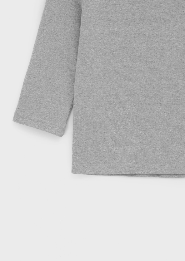 [B-BASIC] Standard Boat Neck 7/8 Sleeve T-Shirt 2SIZE