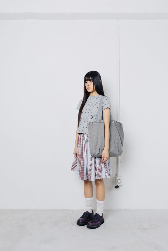 Check Twister Star Skirt - Stripe Red