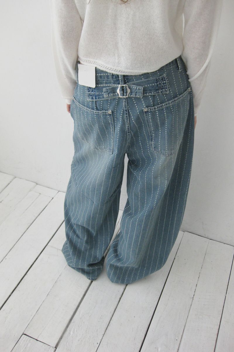 Radio Pacific（ラジオパシフィック）の「Star stripe buckle wide pants（Pants）」
