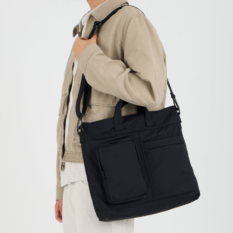 Memory Canvas Cross Tote Bag_Black