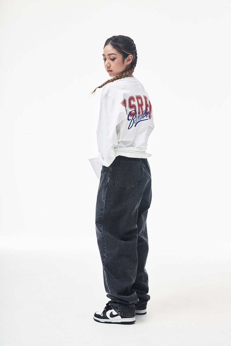 MBSRCOPT102 MID90 BAGGY DENIM PANTS BLACK