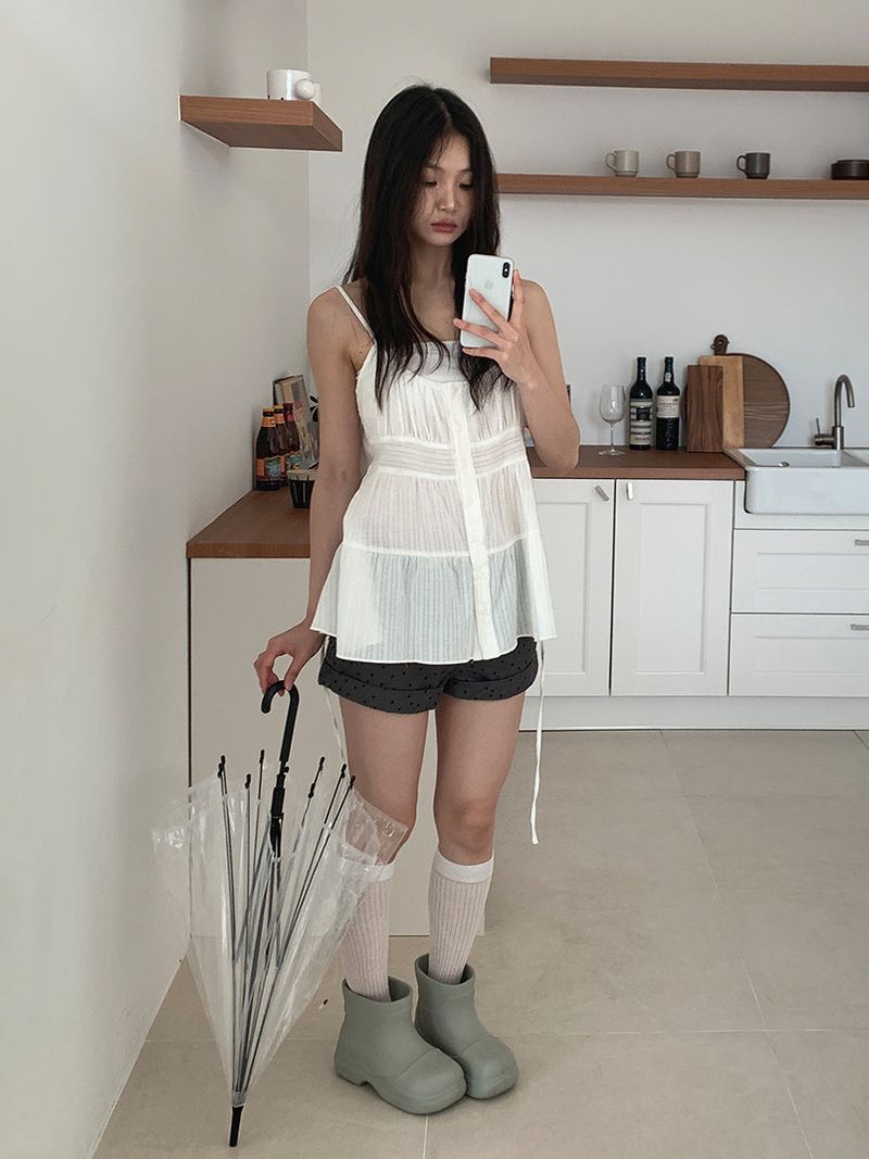 NONFADE DOT DENIM SHORTS (2C)