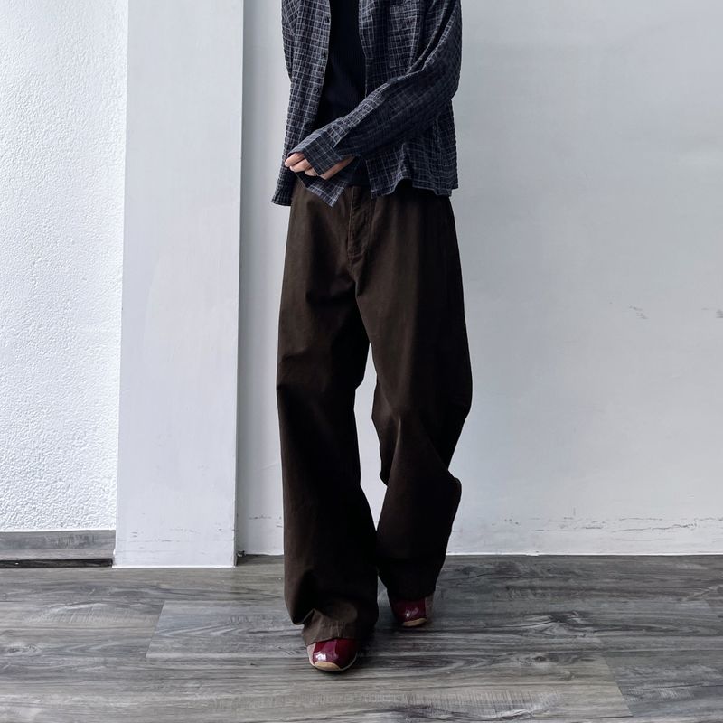 Brown Shadow Wide Pants
