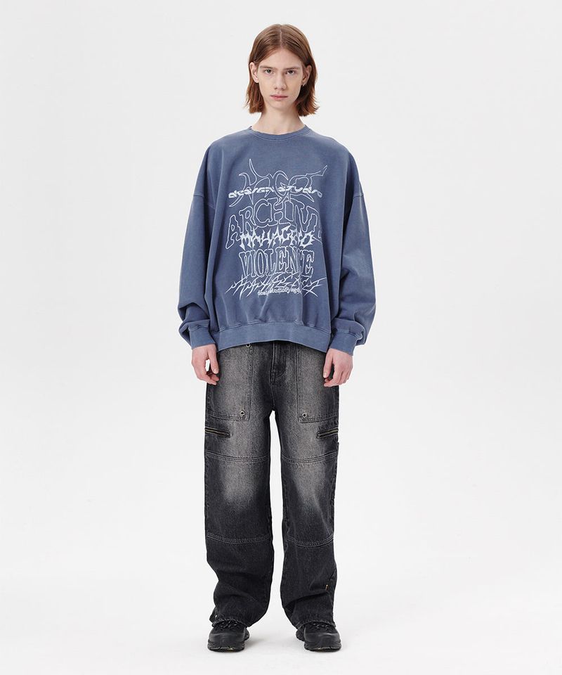 MULTI-LOGO PIGMENT SWEATSHIRT