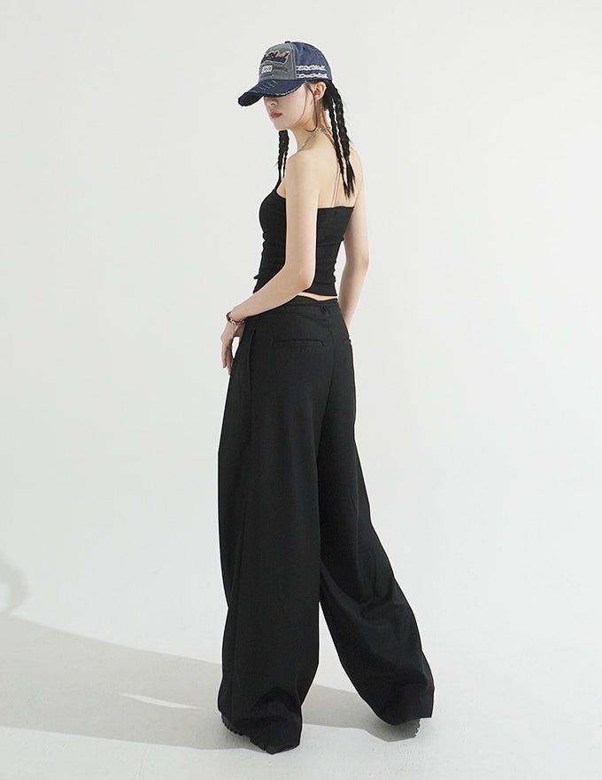 Two-button Wrap Pants