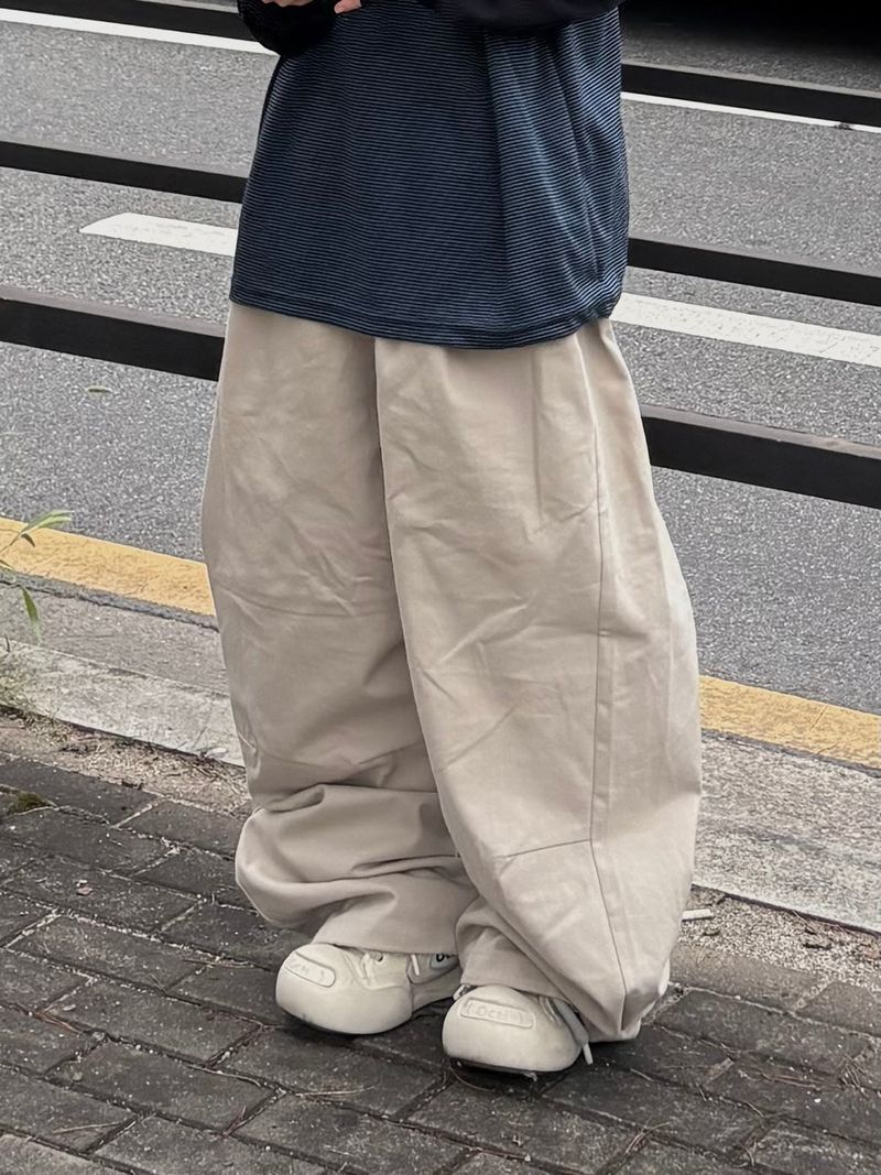 spica raw-edge embroidery pants