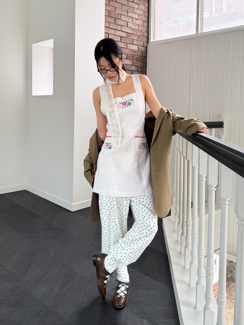 ♡MADE♡ floral leg warmer pants