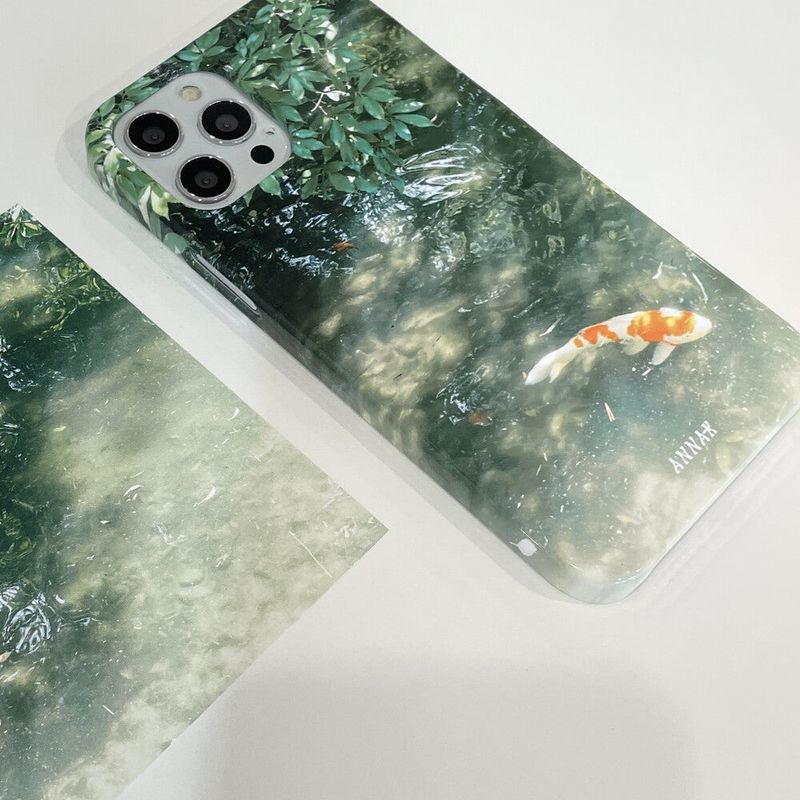 [green breeze koi goldfish hard case]