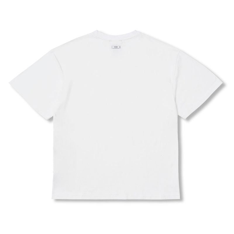 Semi Oversized Blank T-shirts White / Black