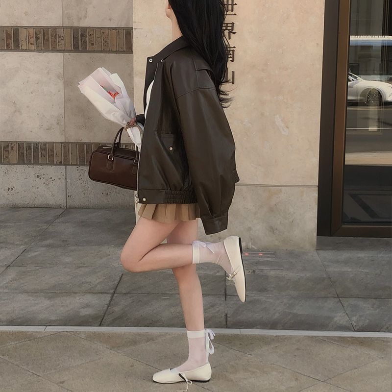 [Bellied made] LOCK, OVERFIT SLIT LEATHER JACKET