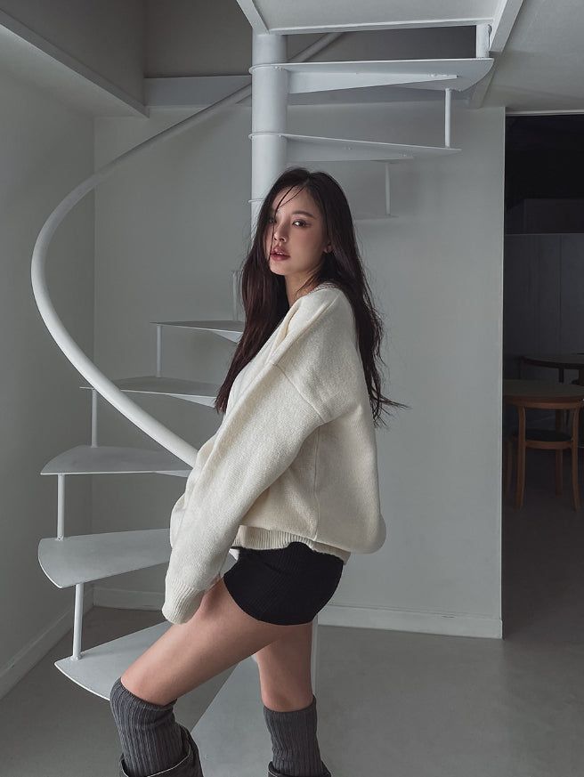 Koiz ribbed knitwear short pants