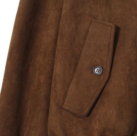 Riu high neck button suede jacket