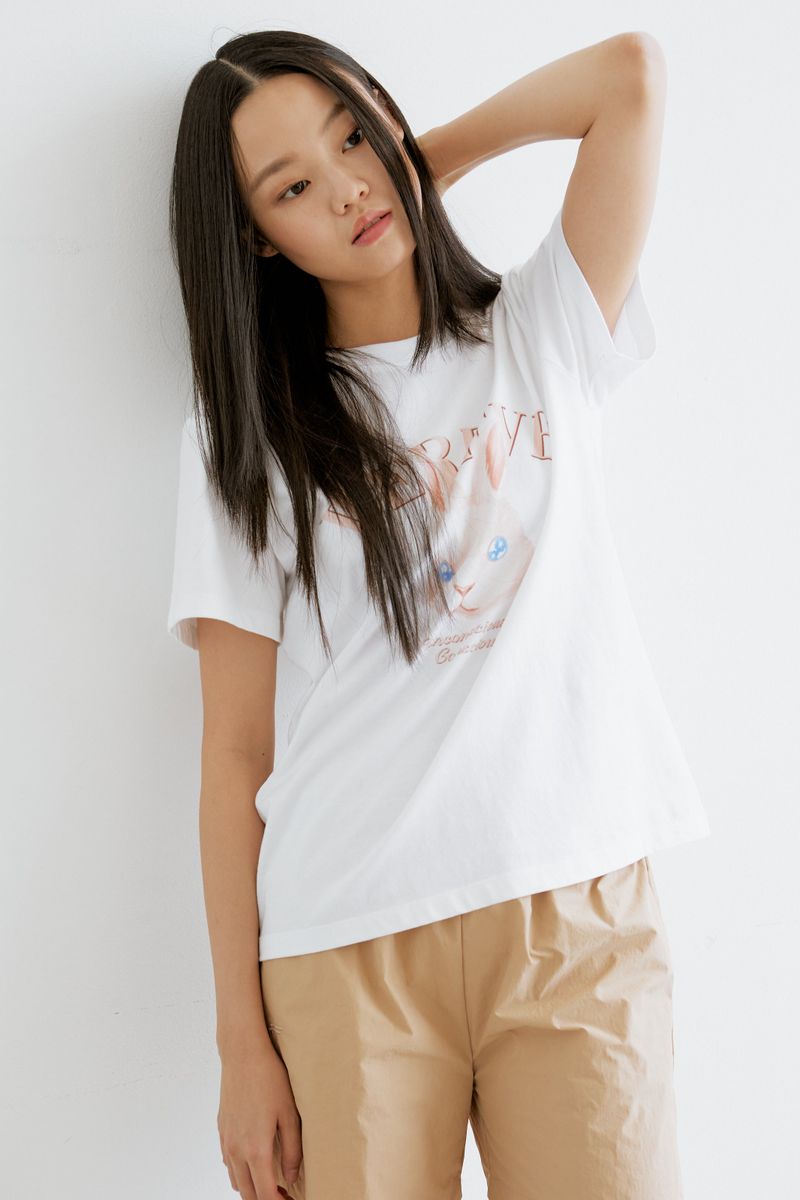 rabbit print t-shirt