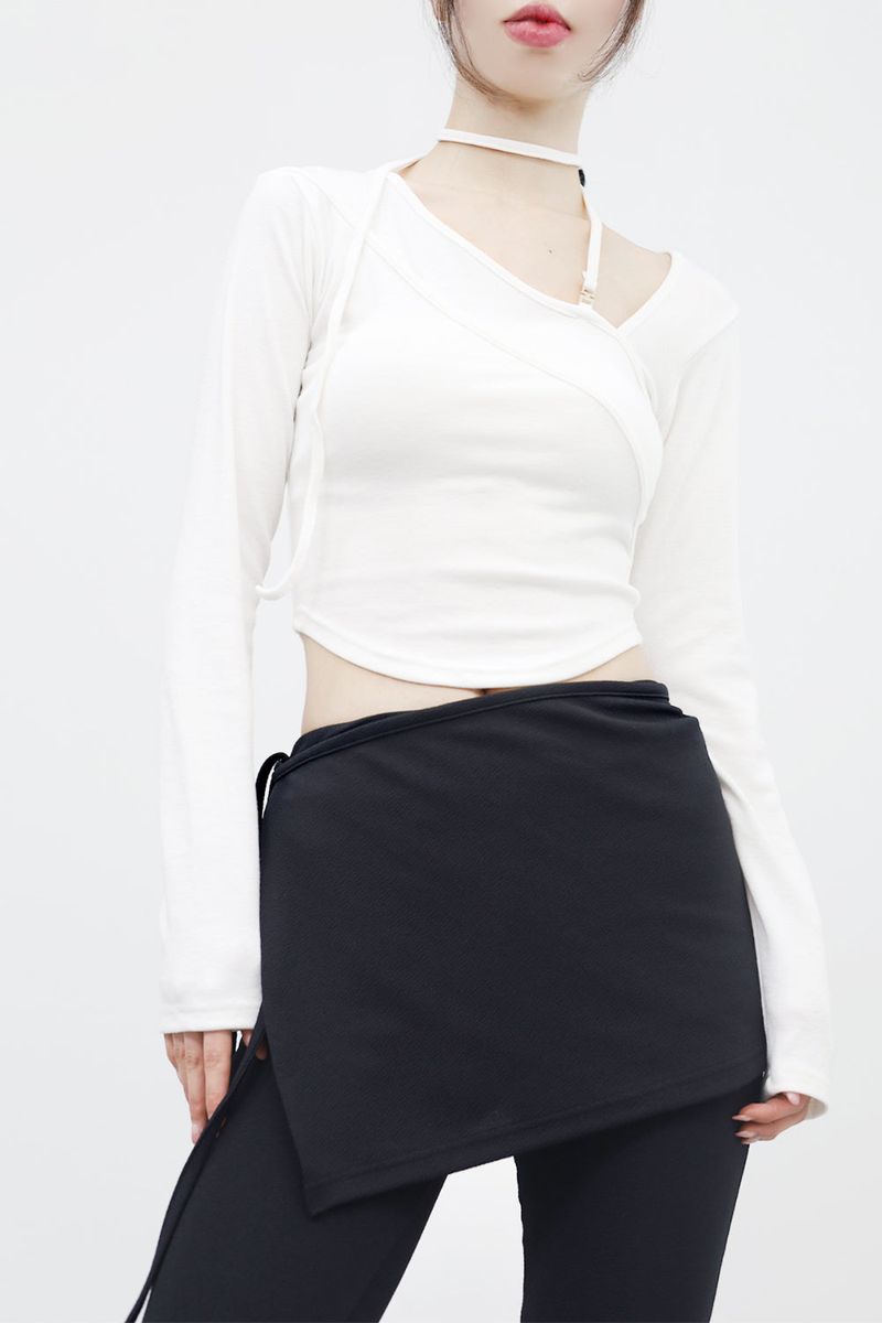 NONCODE（ノンコード）の「Holin Halter Buckle T-Shirt（Tops）」