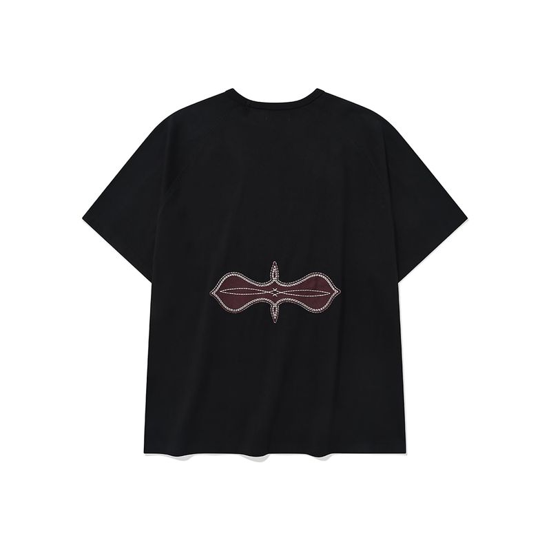 Fuzzy half T-shirts / Black
