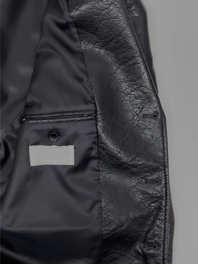 [unisex] Crack Single Leather Over Fit Jacket
