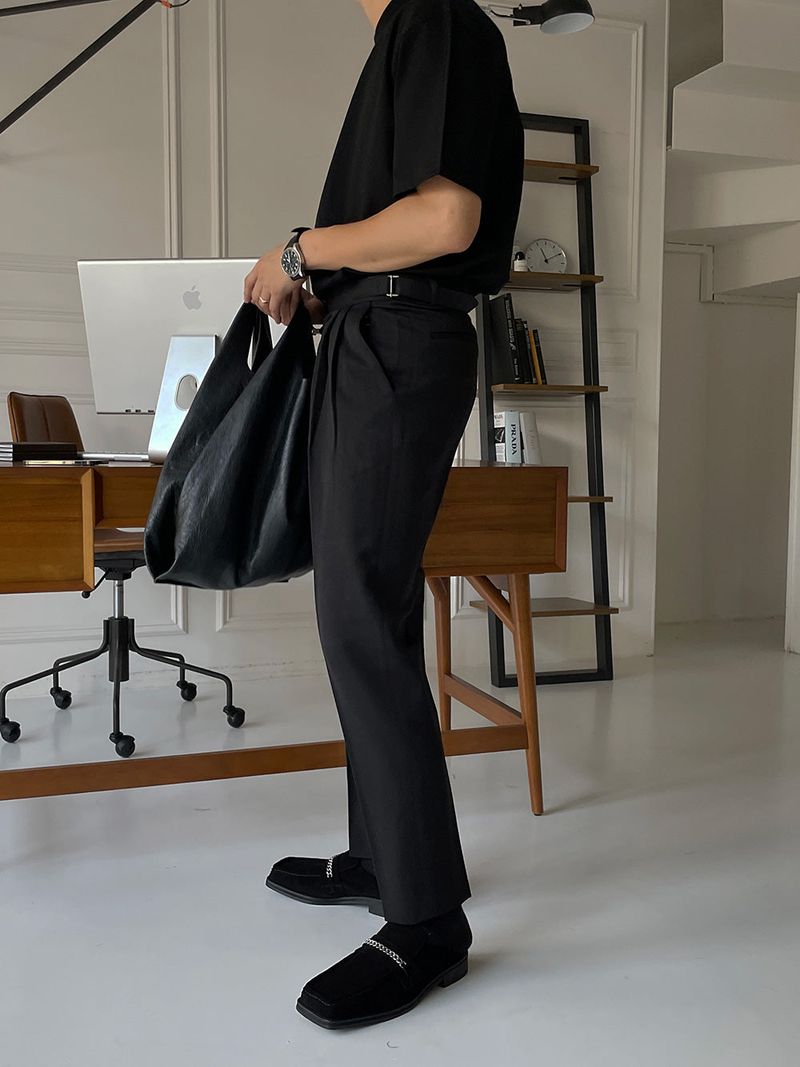 Never Free Belt Slacks (2color)