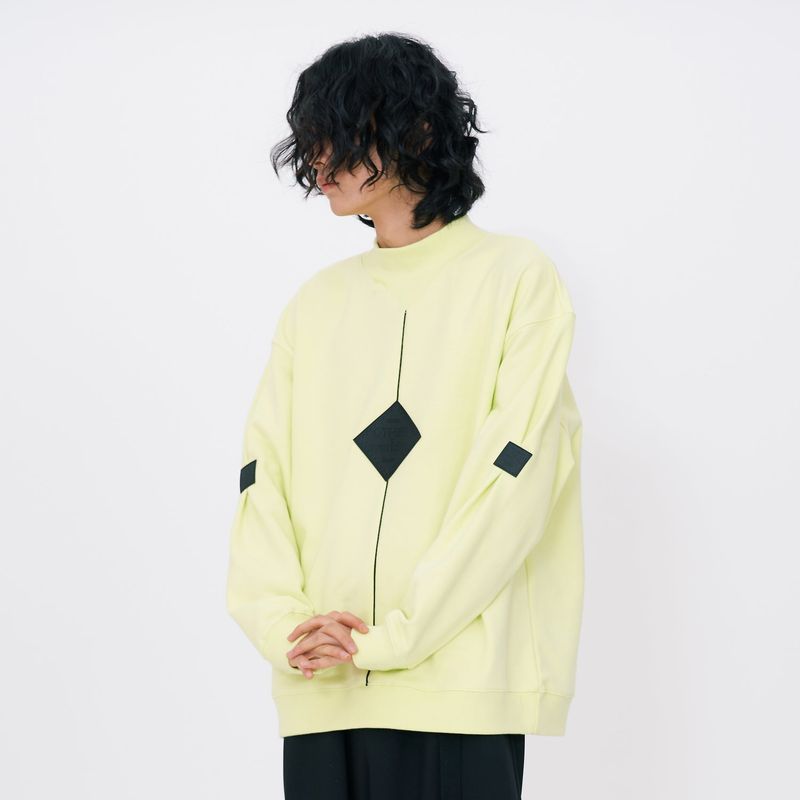 Square point Sweatshirts [Lime]