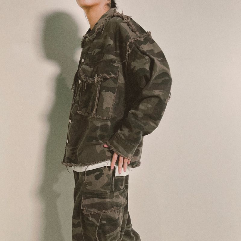 grunge camouflage jacket_khaki