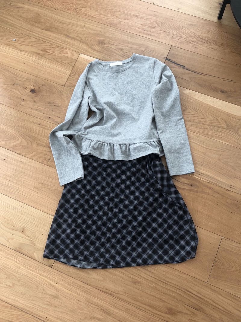 Plaid Midi Skirt