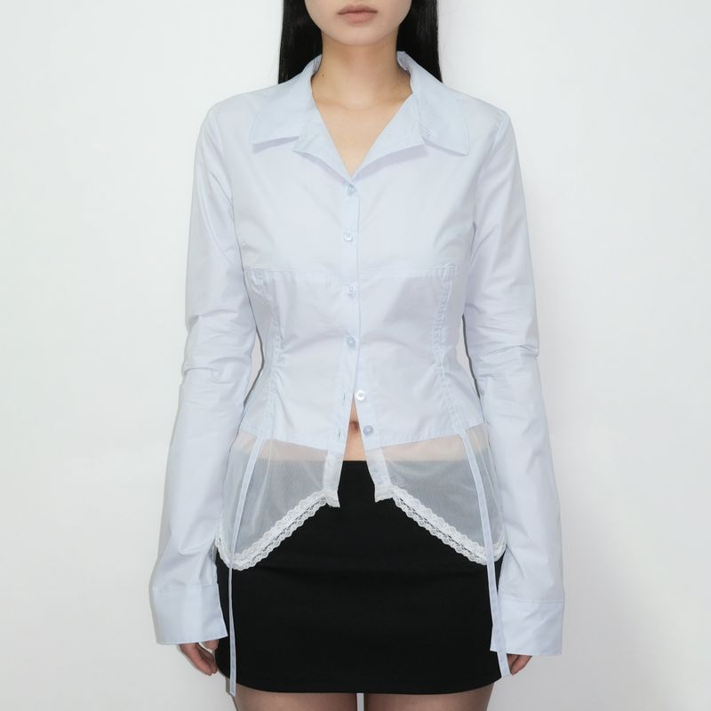 [MADE] Lace Garter Shirt 003
