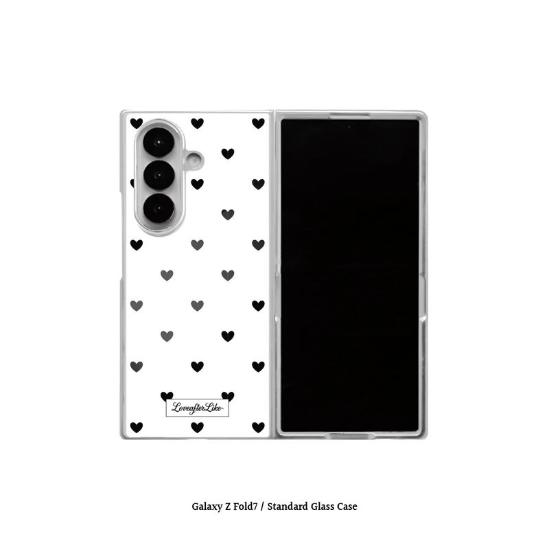 black love dot Z Fold series Standard Glass Phonecase