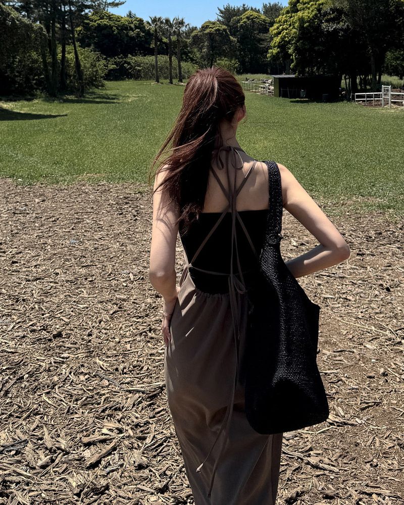 Felven bustier long dress