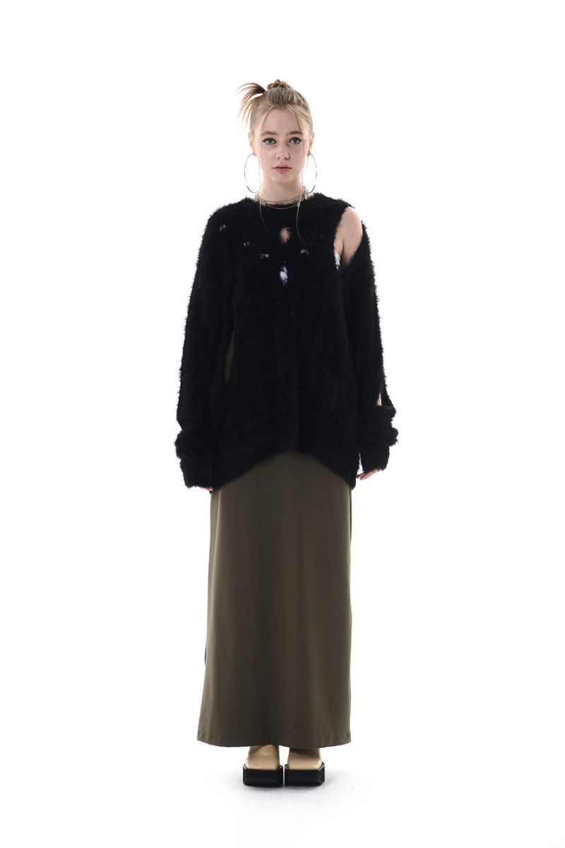 STITCH MAXI SKIRT