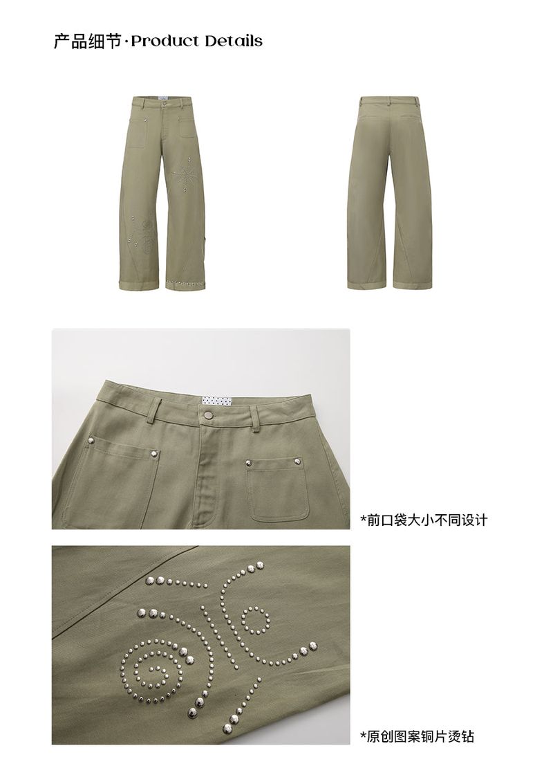 UnsocialNight 2025秋新作 ホットダイヤワイドパンツ