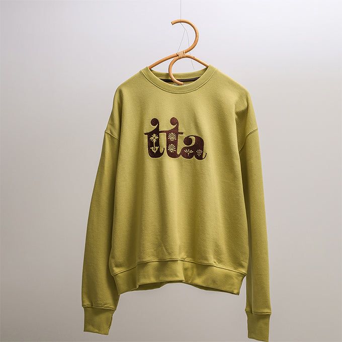GARDEN EMB THUMBHOLE SWEATSHIRTS-GRASS
