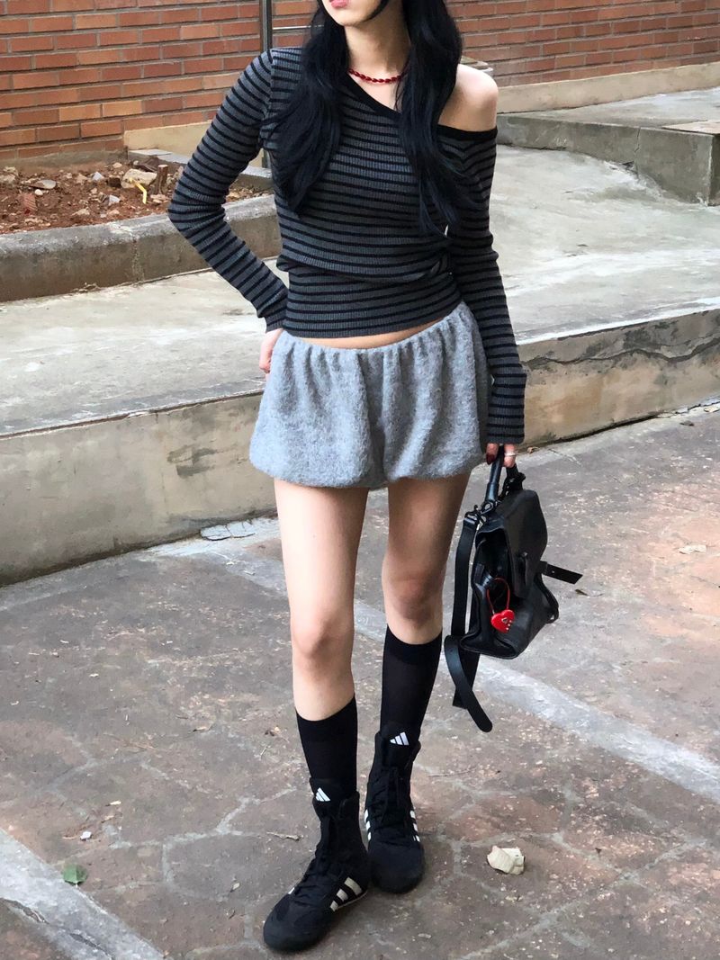 Fur Balloon Mini Shorts