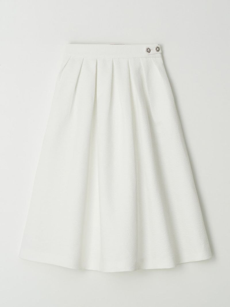 Rose Flared Skirt (Ivory)