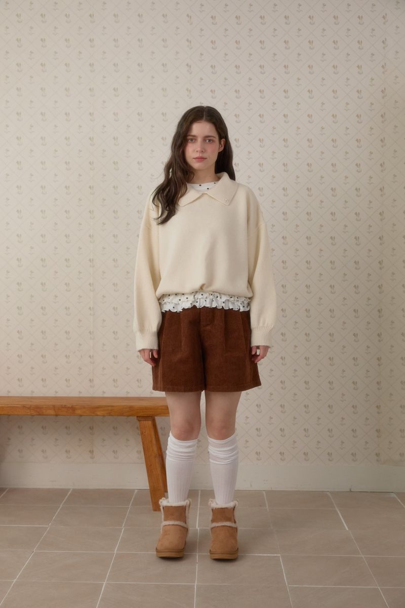 VANILLA STRING COLLAR KNIT