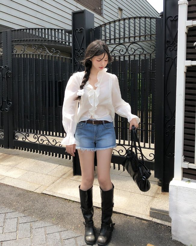 Eileen Ruffle Blouse