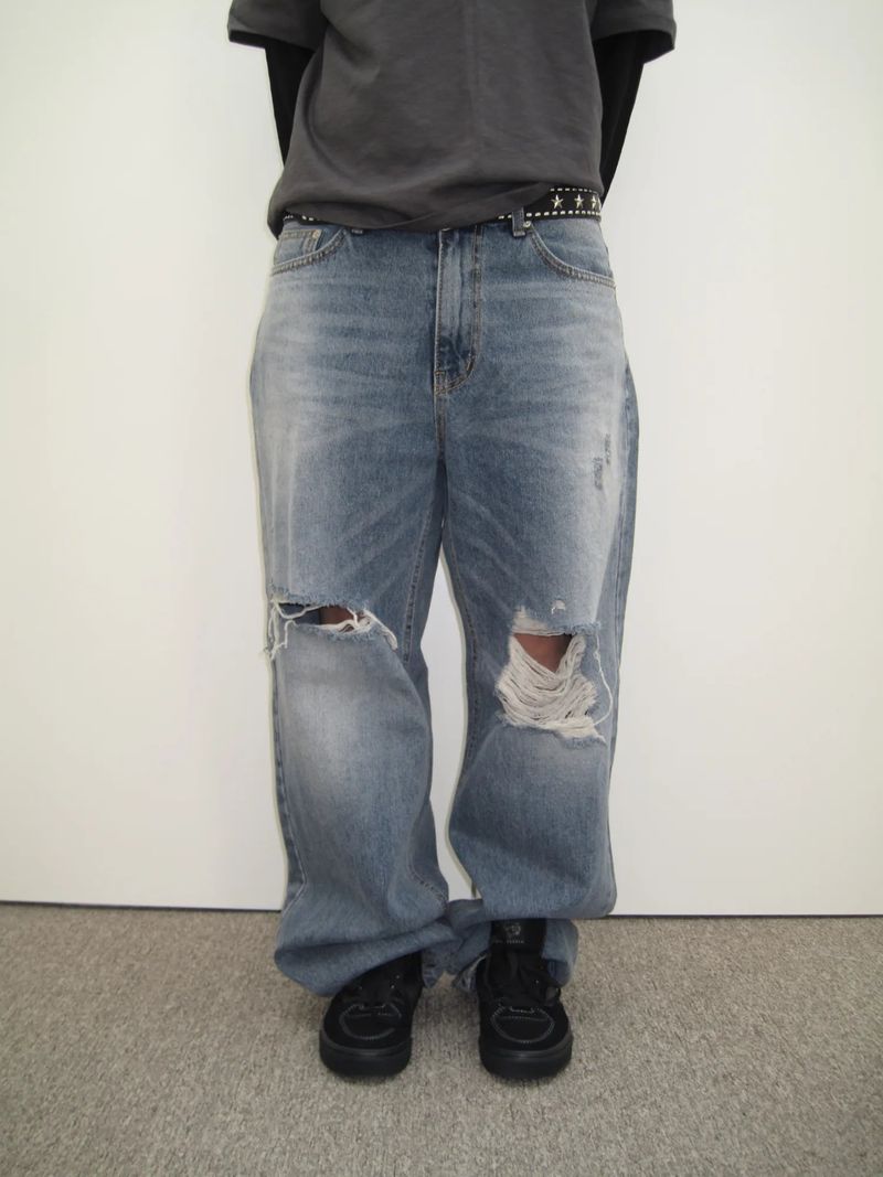 589 Asymmetric Damaged Pants