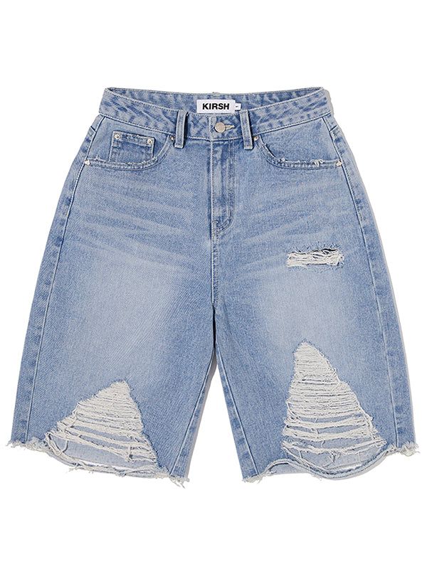 KIRSH（キルシー）の「DAMAGE HALF DENIM PANTS [LIGHT BLUE]（Pants）」
