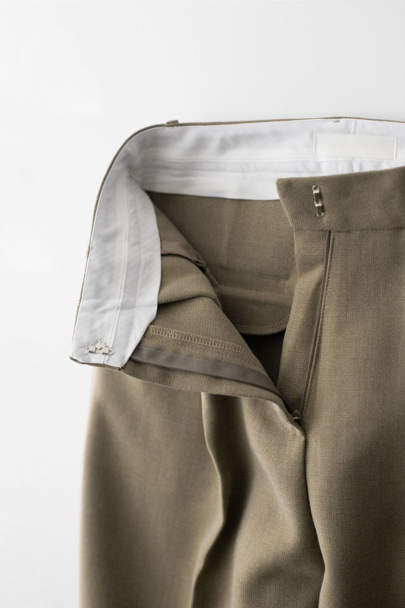 Semi wide pants (Beige)