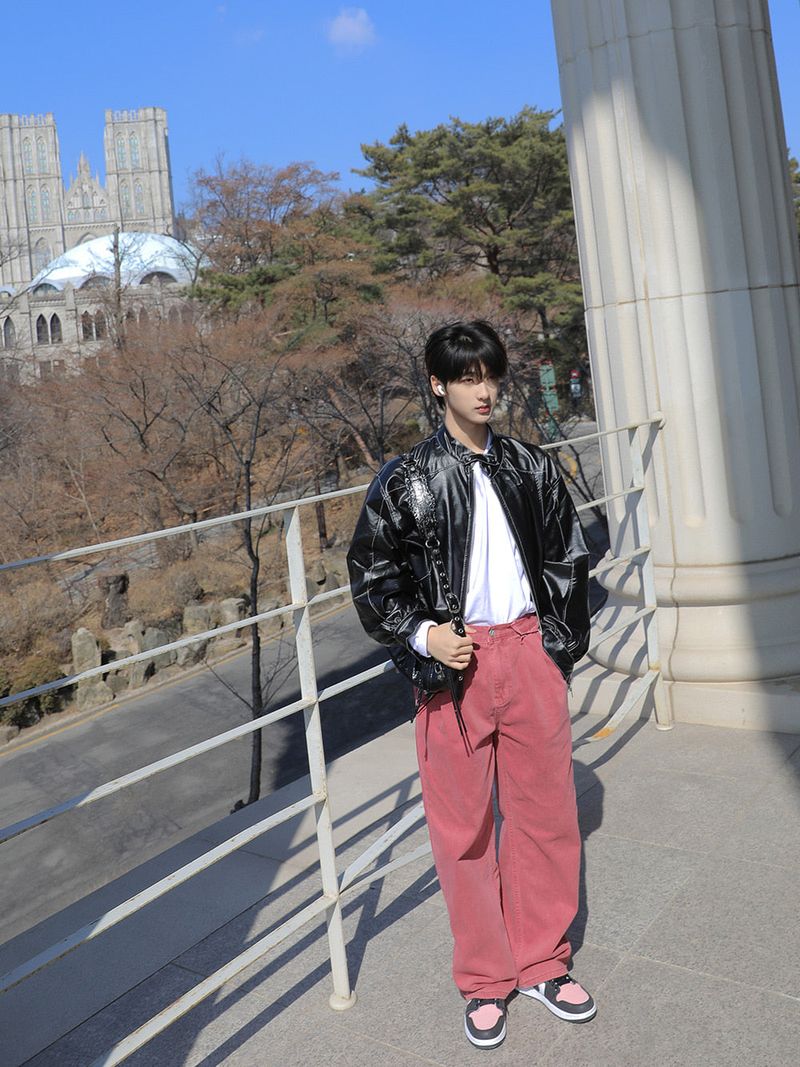 Mase Stitch Leather Coating Jacket (3color)