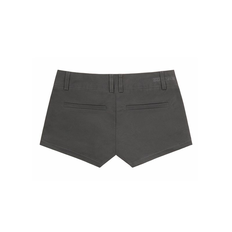 LOW-RISE SHORT PANTS (CHARCOAL)