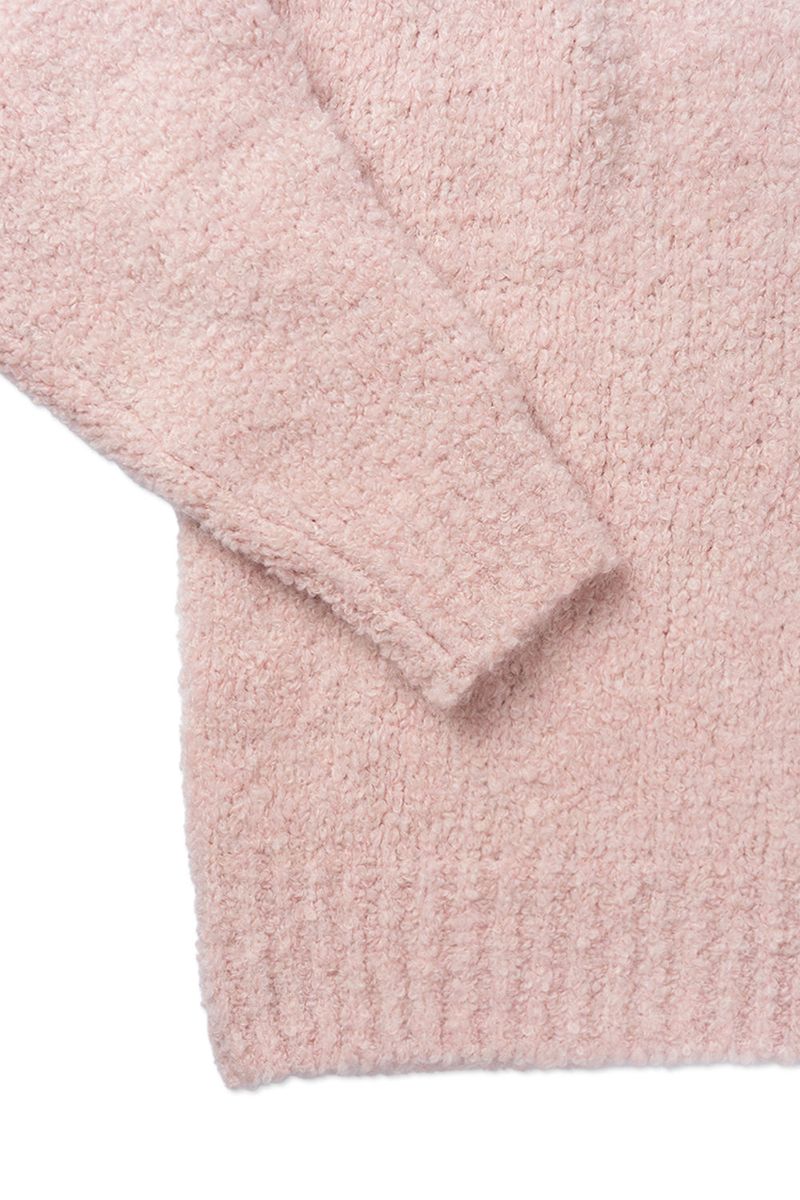 Blush boucle knit_baby pink
