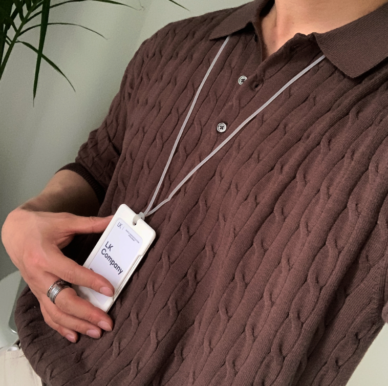 nade Cable Collar Button Standard Knit